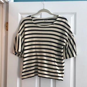 Madewell Black & White Striped Shirt